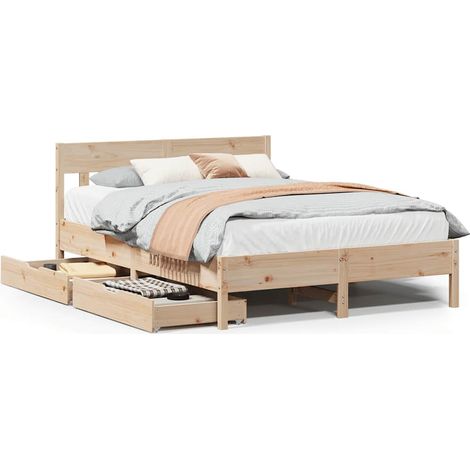 Maison Exclusive - Letto senza Materasso 120x190 cm in Legno Massello di Pino
