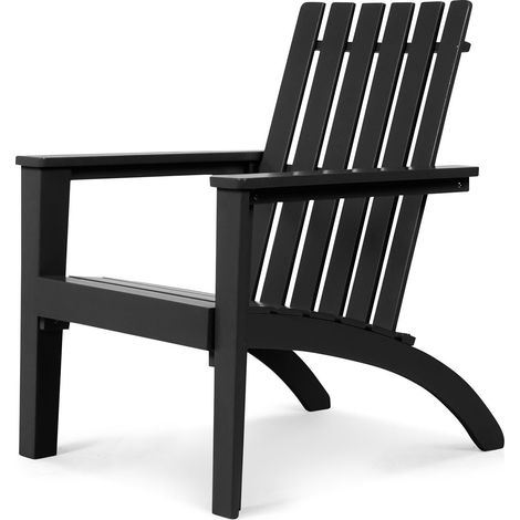 COSTWAY Outdoor Wooden Armchair Backyard Lounge Adirondack Chair Patio Chair