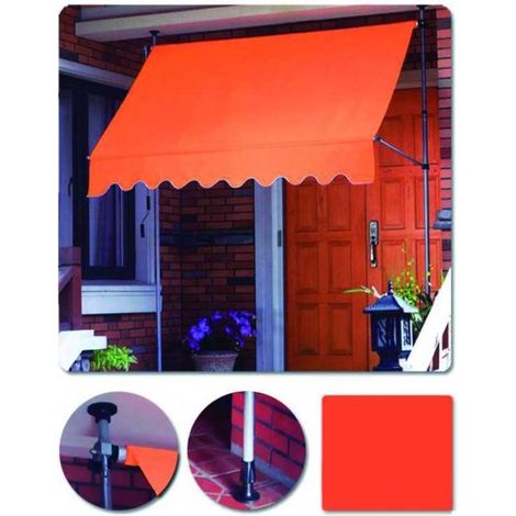 Store banne enroulable autoportant 2,5 x 1,5 m – Tissu polyester 180 g/m² – Antivent classe II EN-13561 – Aluminium Ø 38 mm – Blinky