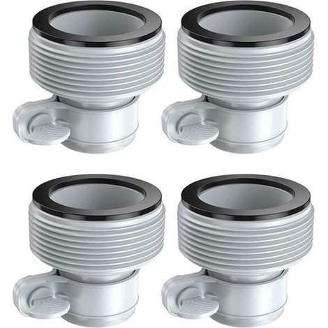 Adaptateur de tuyau de piscine pour pompes à eau de mer, pour piscines de 1,5" à 1,25", 4 pièces (1/5)