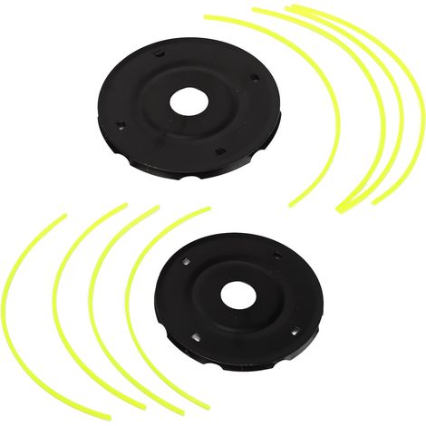 Set mit 2 schwarzen Schneidköpfen aus Eisen für Freischneider, Gartenzubehör für Rasentrimmer und Kantenschneider (1/5)