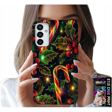 Custodia per Samsung Galaxy M23 - Bastoncino di zucchero, vischio, albero di Natale + vetro (1/5)