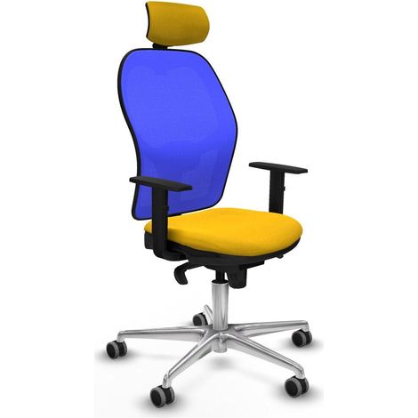 piqueras-y-crespo Chaise Ergonomique 24h Jaune Confort Bureau (1/3)