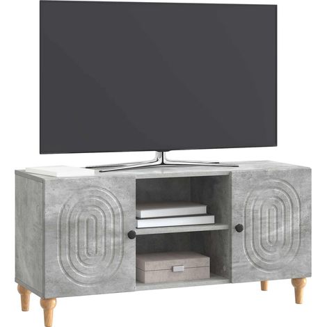 Maison Exclusive - Meuble TV Gris béton 102 x 34,5 x 50 cm Bois d'ingénierie