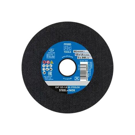 PFERD TOOLS Trennscheibe EH 125x3,2x22,23 mm gekröpft Leistungslinie SG STEELOX für Stahl/Edelstahl 25 Stk