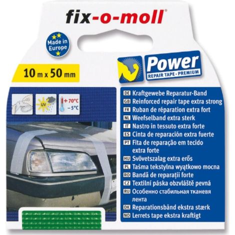 FIX-0-MOLL - 10mt x 50mm - NASTRO ADESIVO IN TESSUTO EXTRA FORTE PER RIPARAZIONI - COLORE VERDE