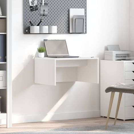 vidaXL Scrivania a parete Bianco 60 x 45 x 30 cm Legno
