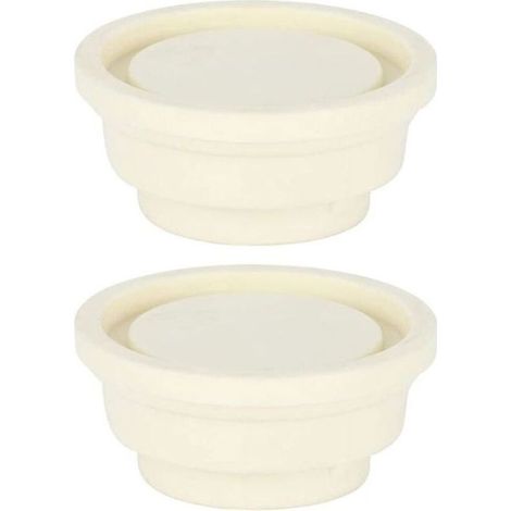 2-Piece Pool Ladder Bumpers, White Rubber End Caps for In-Ground Pool Steps.