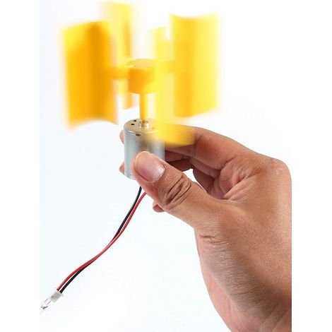 Générateur d'électricité wind turbine, Kit de Bricolage Petit Moteur Vertical Wind Turbines Blades Breeze Le générateur d'électricité Peut fonctionner avec du Vent léger (1/5)