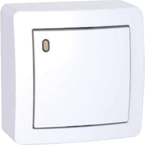 Poussoir ON/OFF lumineux Alrea blanc polaire complet (1/2)