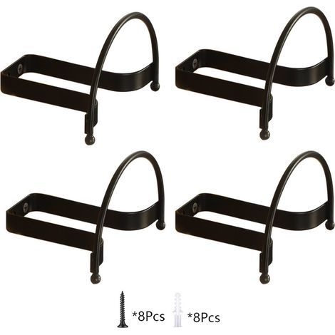 Porte-chapeaux et organisateur mural 4 pièces, facile à installer, en cuir de vache, pour couloir ou salle de bain (1/4)