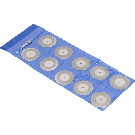 Lot de 10 disques de coupe diamantés fins avec tige, meule de ponçage ronde pour bois, métal et pierre, 50 mm / 2 pouces (1/5)
