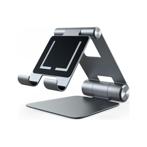 Soporte plegable de aluminio con bisagra Satechi R1 - soporte plegable de aluminio para MacBook/iPad (gris espacial) (1/3)