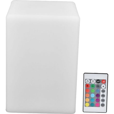 Veilleuse carrée à LED, télécommande, 16 couleurs, 4 modes, lampe cube RGBW, idéale pour le salon. (1/5)