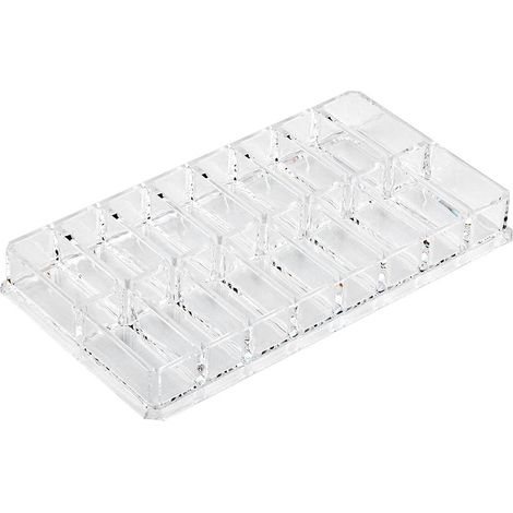 Aufbewahrungsbox aus transparentem Acryl mit 16 Fächern für Puder und Augenbrauenpuder (1/5)