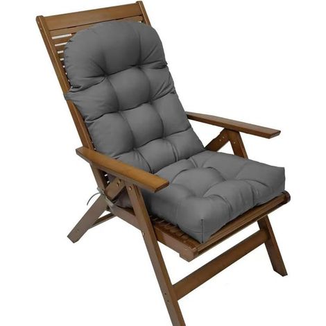 Lot de coussins de chaise de jardin à dossier haut pour votre oasis extérieur, respirant, ergonomique, UV 50+ (1/5)