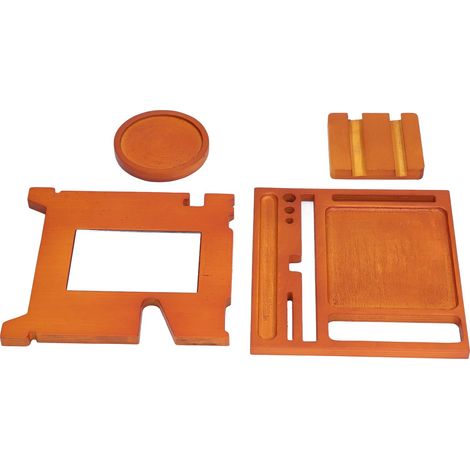 Multifunktionale, robuste Handyhalterung aus Holz, Aufbewahrung für Uhren, Brillen und Schlüssel sowie Schreibtisch-Organizer (1/5)