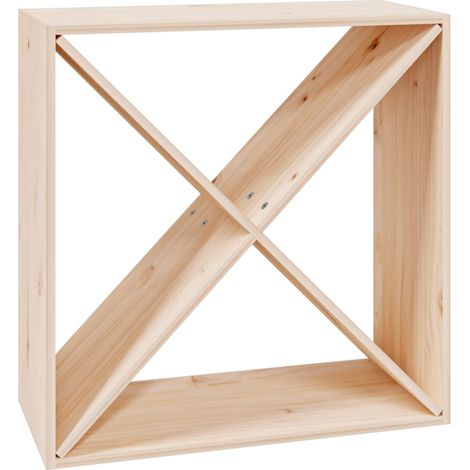 Maison Exclusive - Botellero de madera maciza de pino 62x25x62 cm