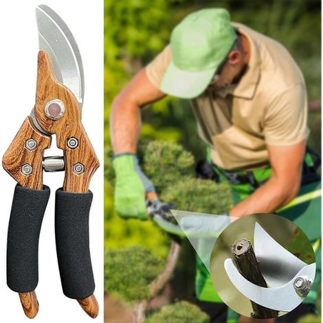 (OPP) Sécateur de jardin, ciseaux antidérapants faciles à utiliser, cisaille à lame en acier - Convient pour la taille des tiges et des branches fines-AquaForge (1/2)