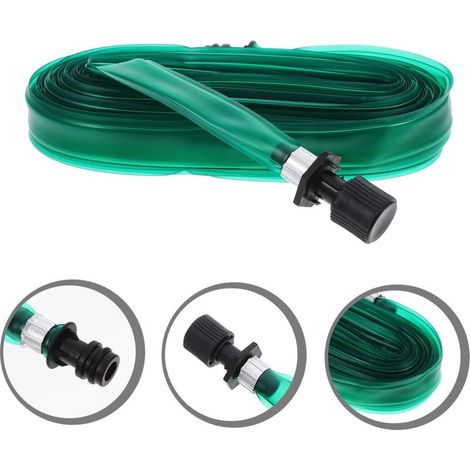 Tuyau D'arrosage Flexible Percé 15m pour Jardin et Potager,Irrigation Uniforme et Solide, Arrosage Extérieur (1/4)