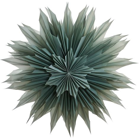 Lámpara colgante de papel Iluminación decorativa navideña estrella copo de nieve verde Grona (1/5)
