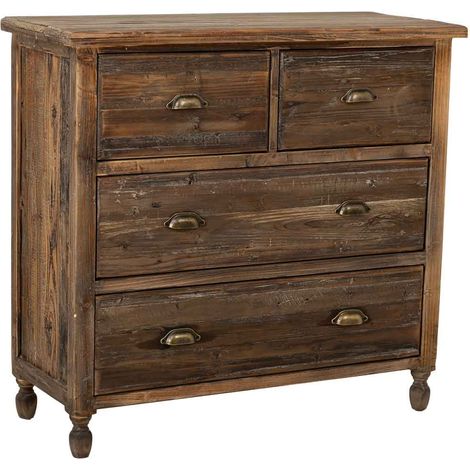 Cómoda de madera con 4 cajones 100x40x93h cm (1/5)