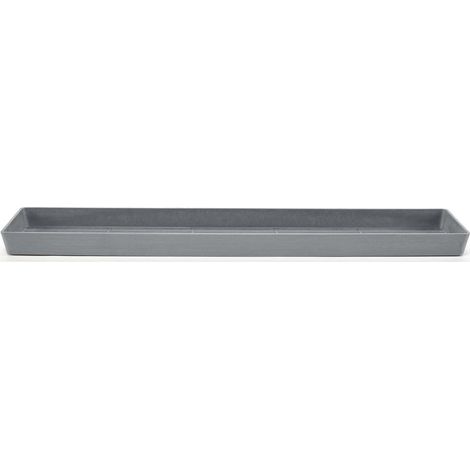 Ecopots Untersetzer rechteckig 55 für Blumentopf - L 53,5 cm x B 15,5 cm x H 3,3 cm - Innen- und Außenbereich