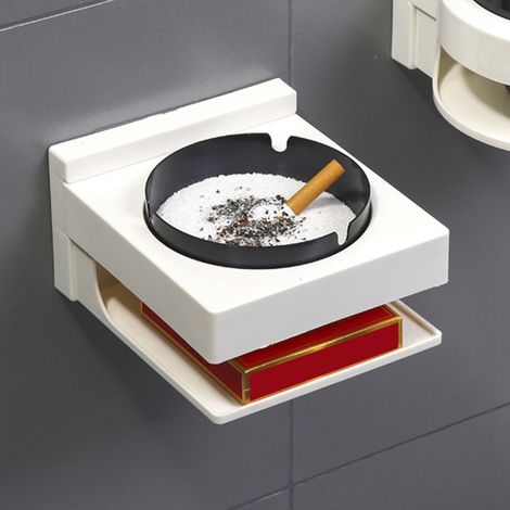 Cendrier mural multifonctionnel pour toilettes et salle de bain, sans perçage (1/5)