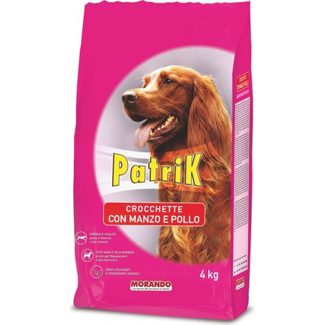 Crocchette per Cani ''Patrik'' Gusto Manzo e Pollo Kg 4 Morando
