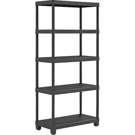 Heavy Duty Plastic Garage Shelving Storage Shelves Brackets 5 Tier Racking