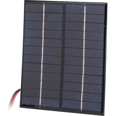 Panneau solaire 2W 12V en silicium polycristallin, chargeur portable extérieur à monter soi-même avec clip (1/5)