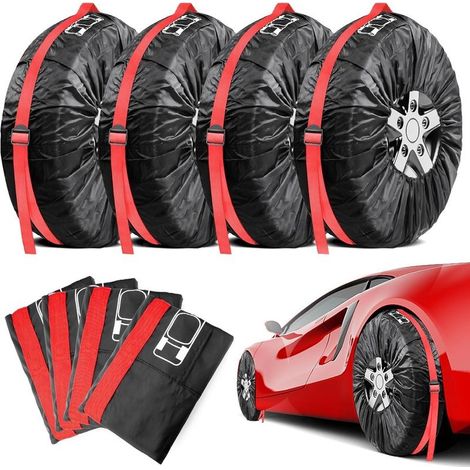 Housse de Protection Pneu 4 Pièces 18-22\\" Housse Roue de Secours Housses Pneus Auto (diamètre 80 cm) (1/5)