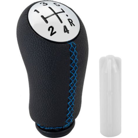 5-Gang-Schaltknauf aus Leder, kompatibel mit Renault Clio III 2005-2009 (Blau)