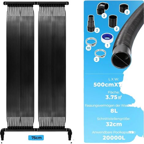 Riscaldatore per piscina ad energia solare, ecologico, resistente ai raggi UV, 500 cm x 75 cm
