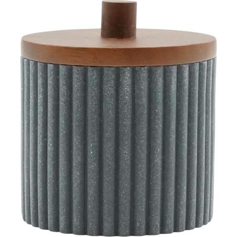 Pot à Cotons Design "Niagara" 10cm Anthracite