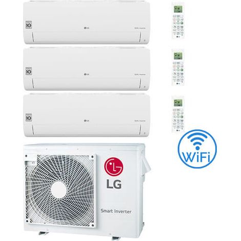 Climatizzatore Condizionatore LG Libero Smart R32 Wifi Trial Split Dual Inverter 7000 + 7000 + 7000 BTU con U.E. MU3R19 NOVITÁ Classe A+++/A++