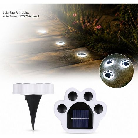 Toivize-Lampe Solaire Extérieur - LED Sol - IP65 Étanche - ABS Blanc 123x140mm - Éclairage Jardin Allée Automatique Sans Fil (1/4)