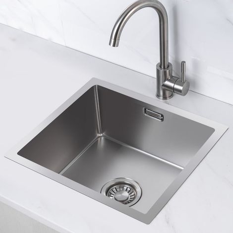 Évier cuisine 1 bac Inox LOMAZOO Orion 50 cm (1/5)