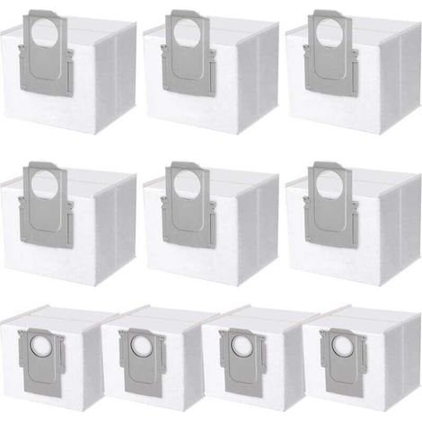 10-pack Dust Bags Compatible with Roborock S7 MaxV Ultra / S7 Pro Ultra / Q7+ / Q7 Max+ / Q5+ / T8, Replacement Vacuum Bags Compatible with Roborock S7 Vacuum Station (1/4)