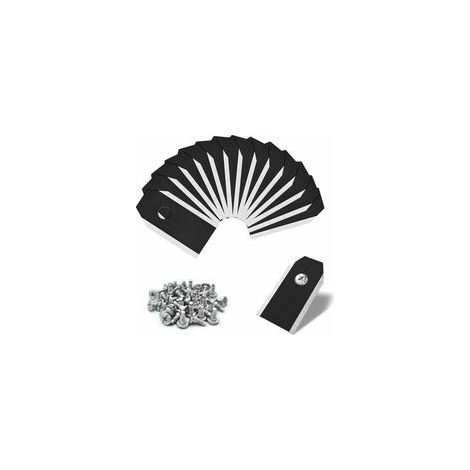 45 Pièces Lames de Couteau en Titane Noir, Lame pour Robot Tondeuse Universel, Lames de Rechange en Titane pour Toutes Les Tondeuses Robotiques Husqvarn Automower Gardena avec 45 Vis (1/5)