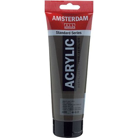 Peinture Acrylique en tube - Terre d'ombre naturelle - 408 - Amsterdam - 250ml (1/2)