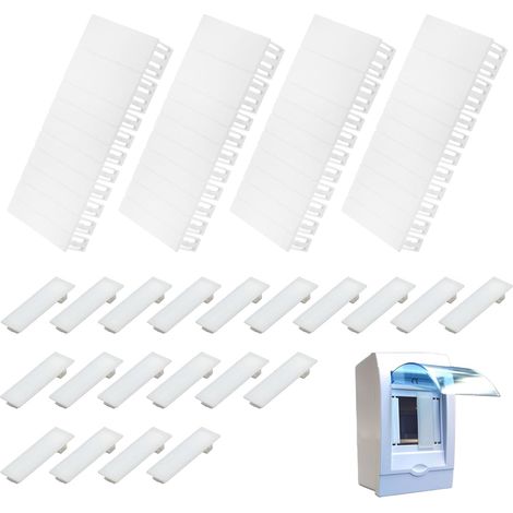 24 Pièces Caches Modulaires pour Tableau Électrique, Obturateurs 6TE Extensibles 12TE, Caches Aveugles pour Coffret, Compatibles 6TE 12TE (1/5)