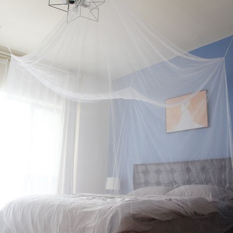 Sekey – Moustiquaire de lit 220x200x200cm – Protection contre les insectes – Installation rapide sans frais – Écologique et durable