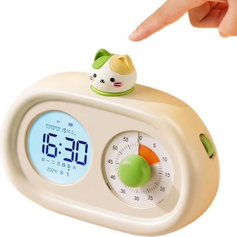 Horloge de bureau numérique batterie 1200mAh pour enfants, école, voyage (1/3)