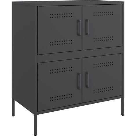 Schwarzer Buffet 68x39x79 cm Stahl