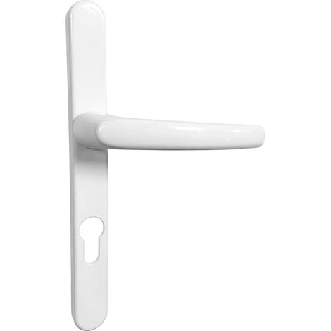 Par de Manillas de Puerta «FUTUR» KLOSE besser con Placa Estrecha 24 mm Cuadrado 8 mm Eje 92 mm Orificio de Cilindro  Blanco