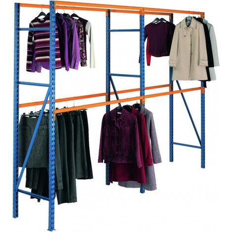 PROVOST - Rayonnage penderie Prorack+ inox - 2 niveaux - 1600 x 600 x 2400 mm