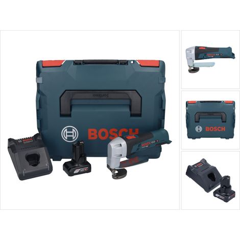 Bosch GSC 12V-13 Cisaille à tôle sans fil 12V avec clé à six pans + 1x Batterie 6,0 Ah + Chargeur + Coffret L-BOXX (1/5)