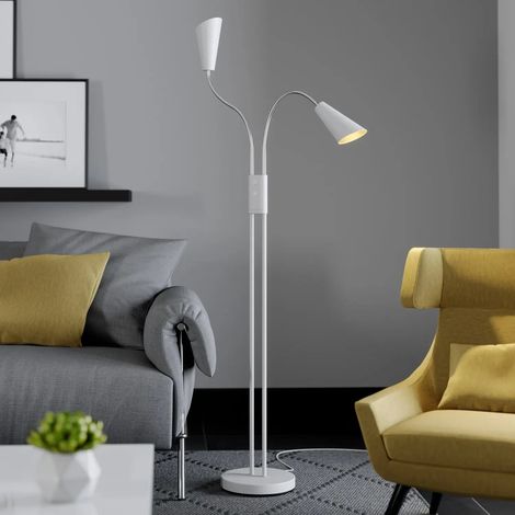 [GEBRAUCHT] B-Ware Lucande Medira Stehleuchte Standleuchte Stehlampe Leseleuchte 2 Flg Gu10 Weiß