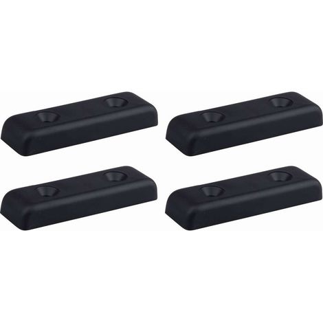 Cyclingcolors – Patin glisseur rectangulaire à visser 100 x 30 x 15mm – Plastique noir – Lot de 4 – Protection sol parquet et plancher anti rayure